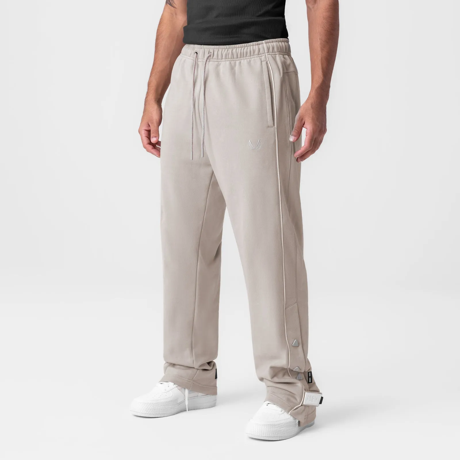 0998. Herringbone Terry Snap Button Sweats - Chai