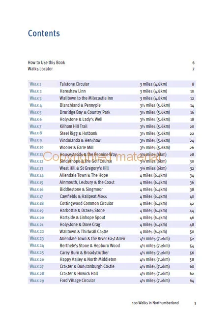 100 Walks in Northumberland