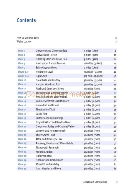 100 Walks in Staffordshire