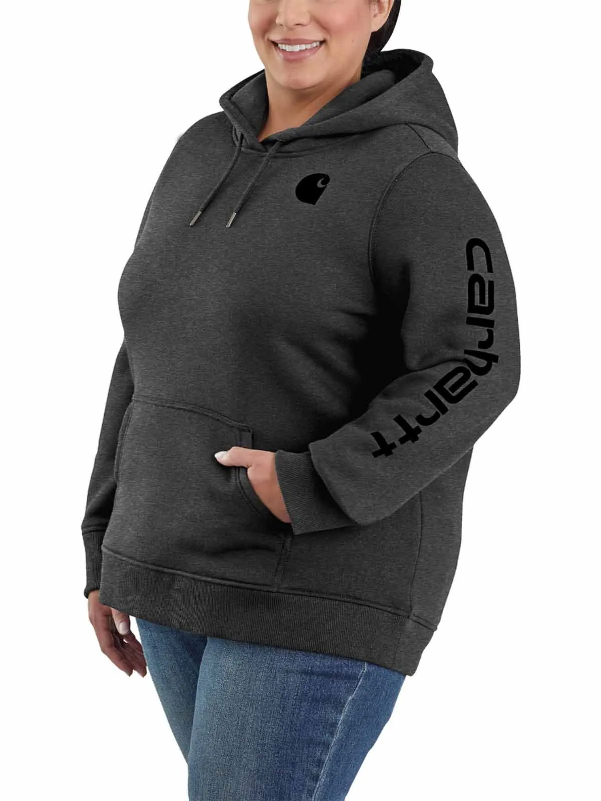 102791&#x20;Women&#x2032;s&#x20;Hoodie&#x20;with&#x20;Sleeve&#x20;Logo&#xA0;-&#x20;Carhartt