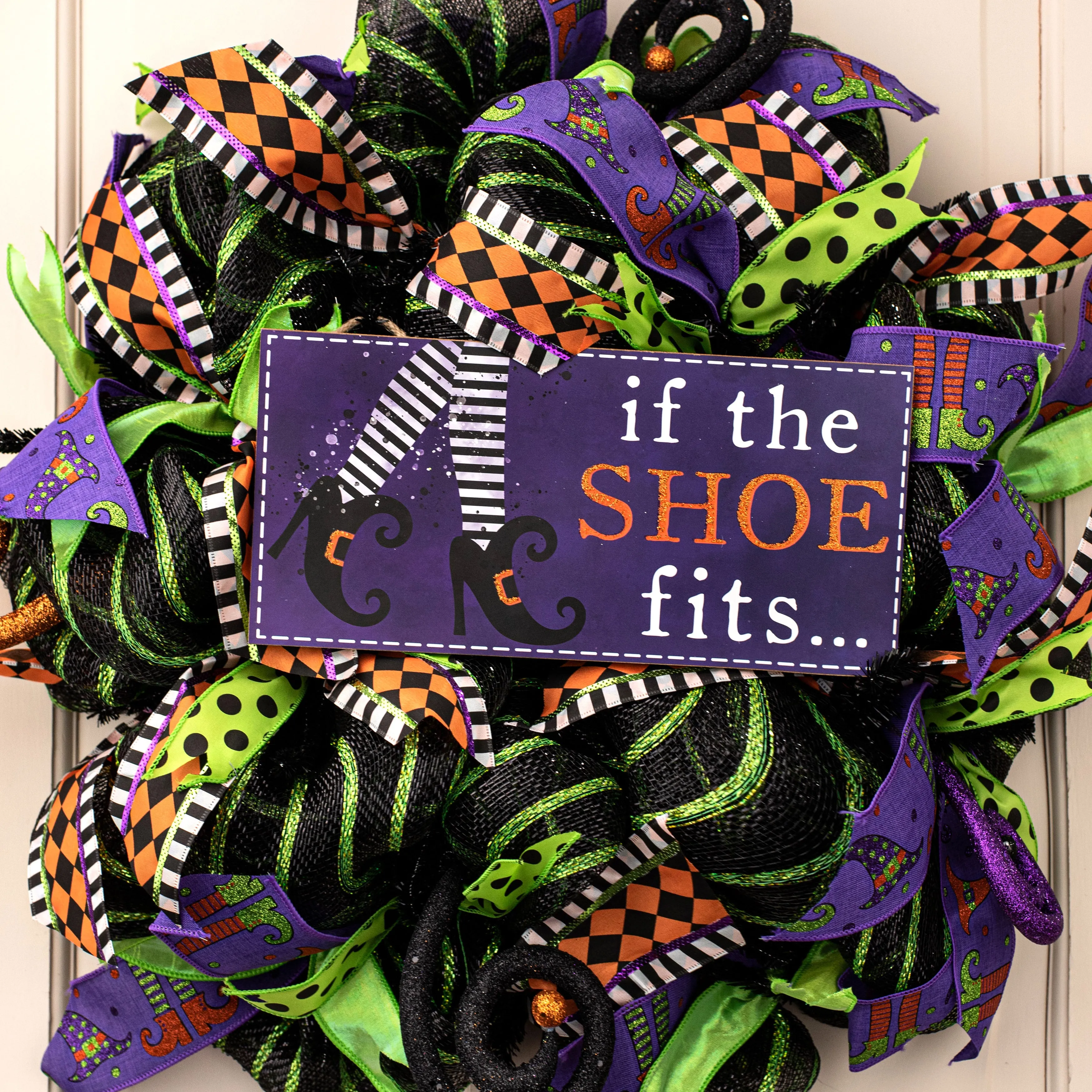 12" Wooden Sign: If The (Witch) Shoe Fits