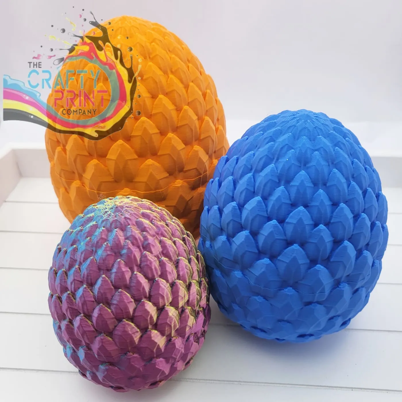 3D Printed Dragon Egg with Dragon Scales