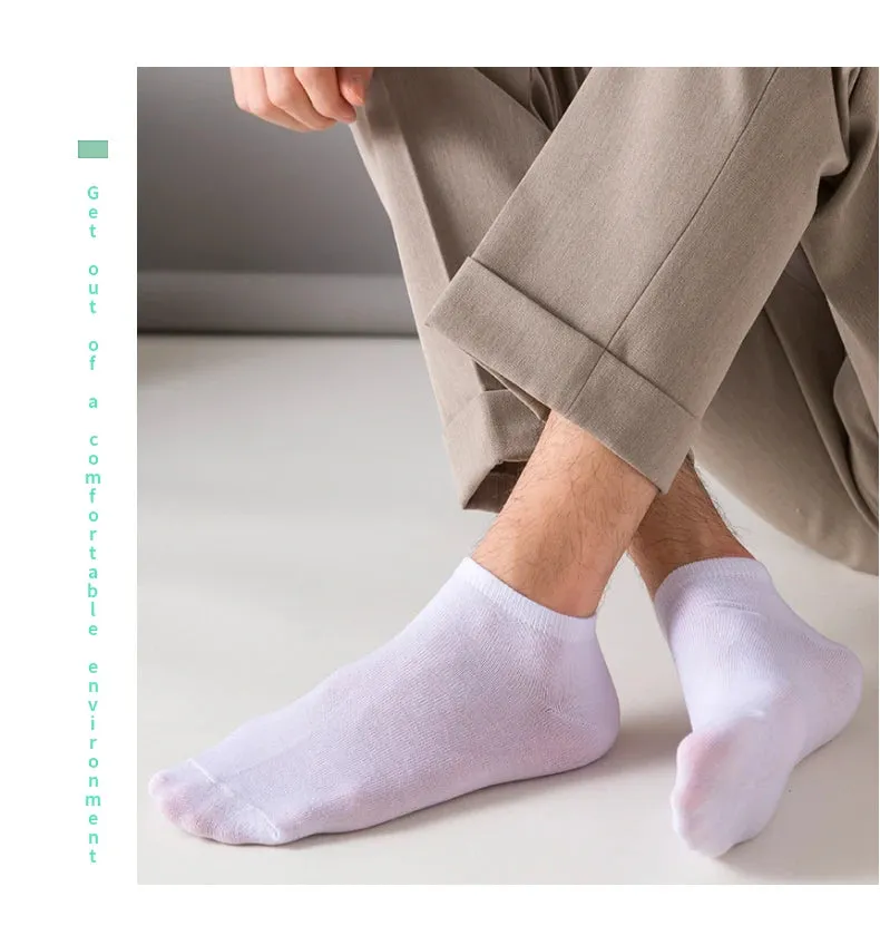 8 Pairs Women/Men Boat Socks Invisible Low Cut Silicone Non-slip Summer No-show Ankle Socks Solid Color Casual Breathable