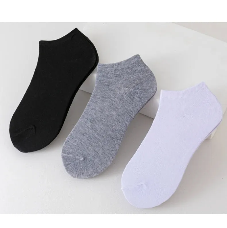 8 Pairs Women/Men Boat Socks Invisible Low Cut Silicone Non-slip Summer No-show Ankle Socks Solid Color Casual Breathable