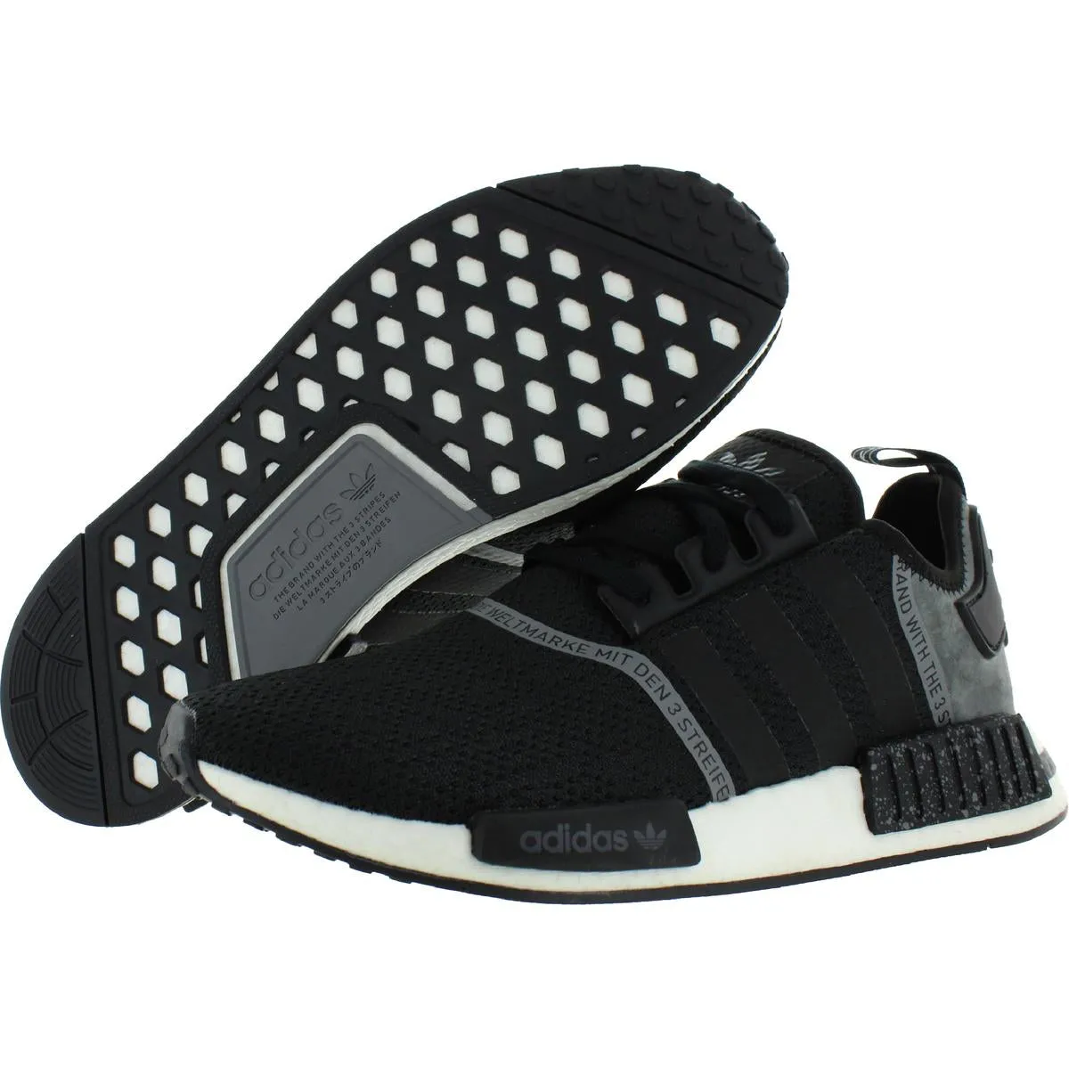 Adidas Mens NMD R1 Athleisure Lace-Up Sneakers