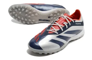 Adidas Predator 24 Elite Indoor Shoes - Ruby Red | Light Gray | Navy - FREE SHIPPING WORLDWIDE