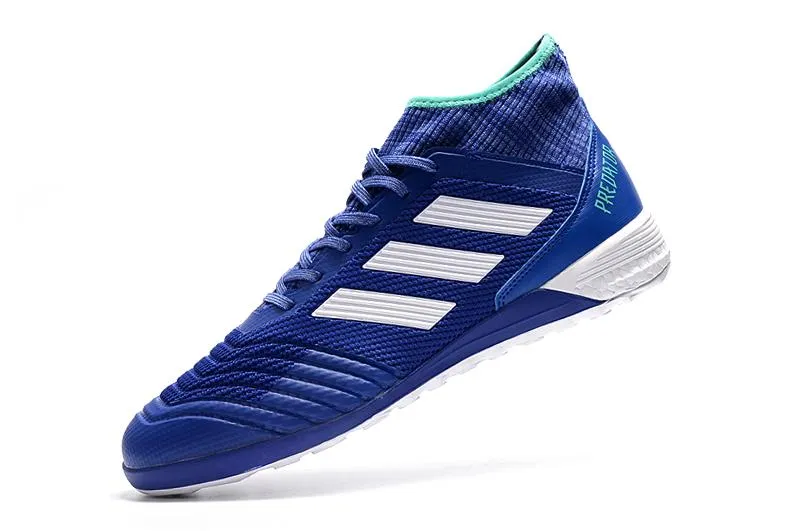 Adidas Predator IC Indoor Flat Soccer Shoes Blue/White