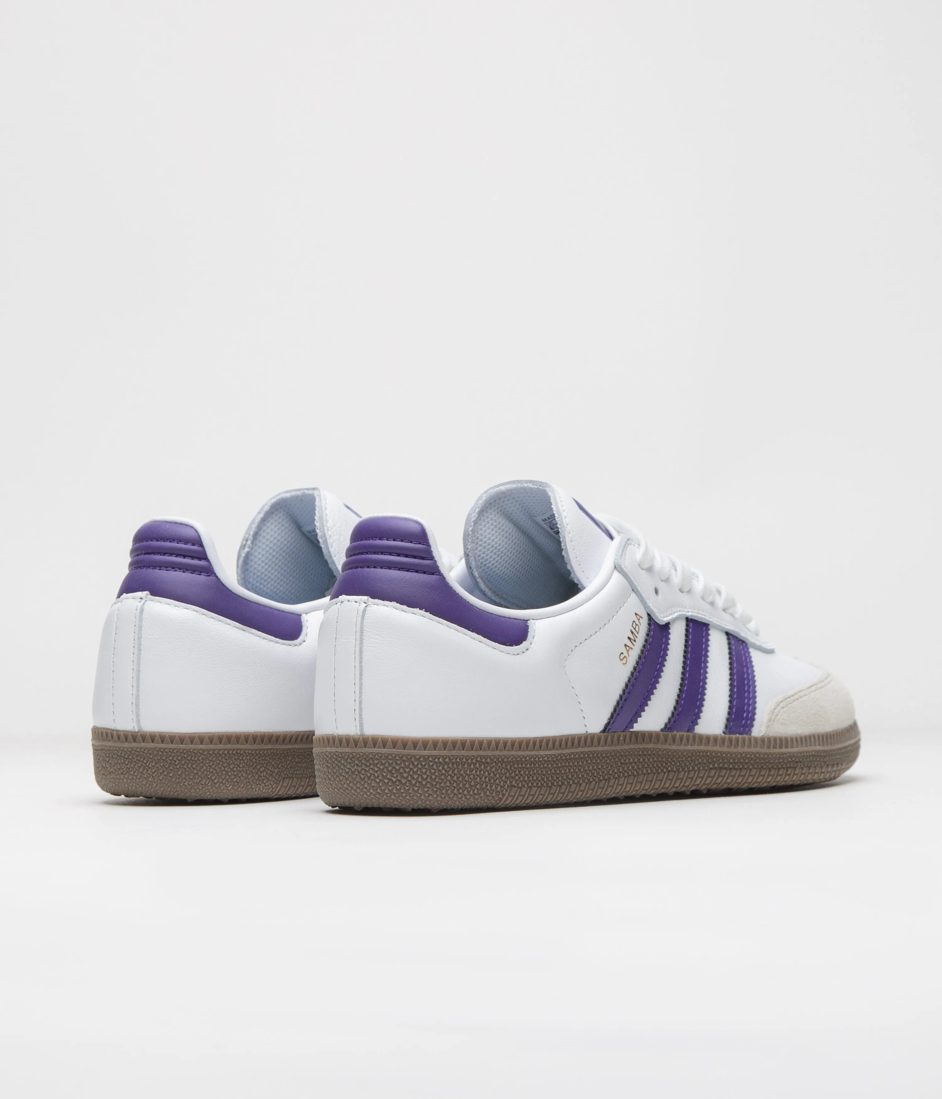 Adidas Samba ADV Shoes - Cloud White / Collegiate Purple / Gold Metallic