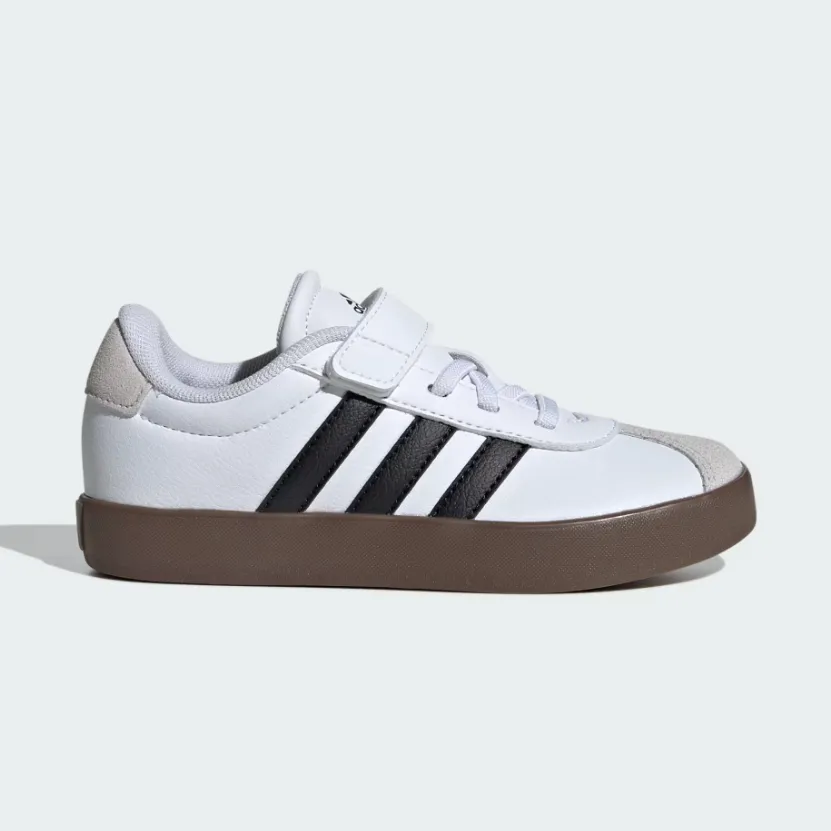 adidas VL Court 3.0 El C White Black Grey ID9155 Kids (LF)