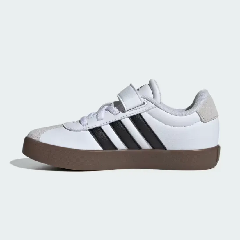 adidas VL Court 3.0 El C White Black Grey ID9155 Kids (LF)