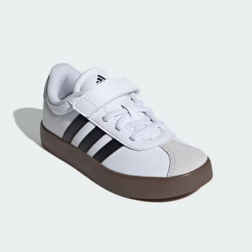 adidas VL Court 3.0 El C White Black Grey ID9155 Kids (LF)