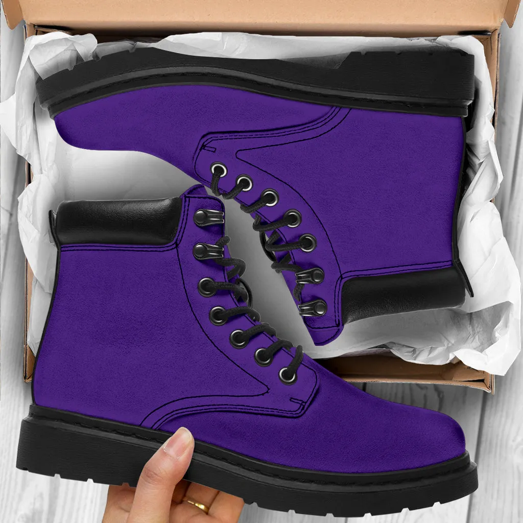 All-Season Boots_Purple_ Micro-Suede