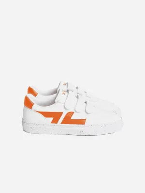 Alpha Vegan Leather Velcro Sneakers | Orange