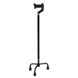 Aluminium Orthopaedic Quad Cane ( Black)- Small Base (SCC040)