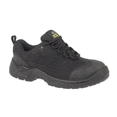 Amblers FS214 Vegan Friendly Black Safety Trainer - SBP Steel Toe Midsole  FS214