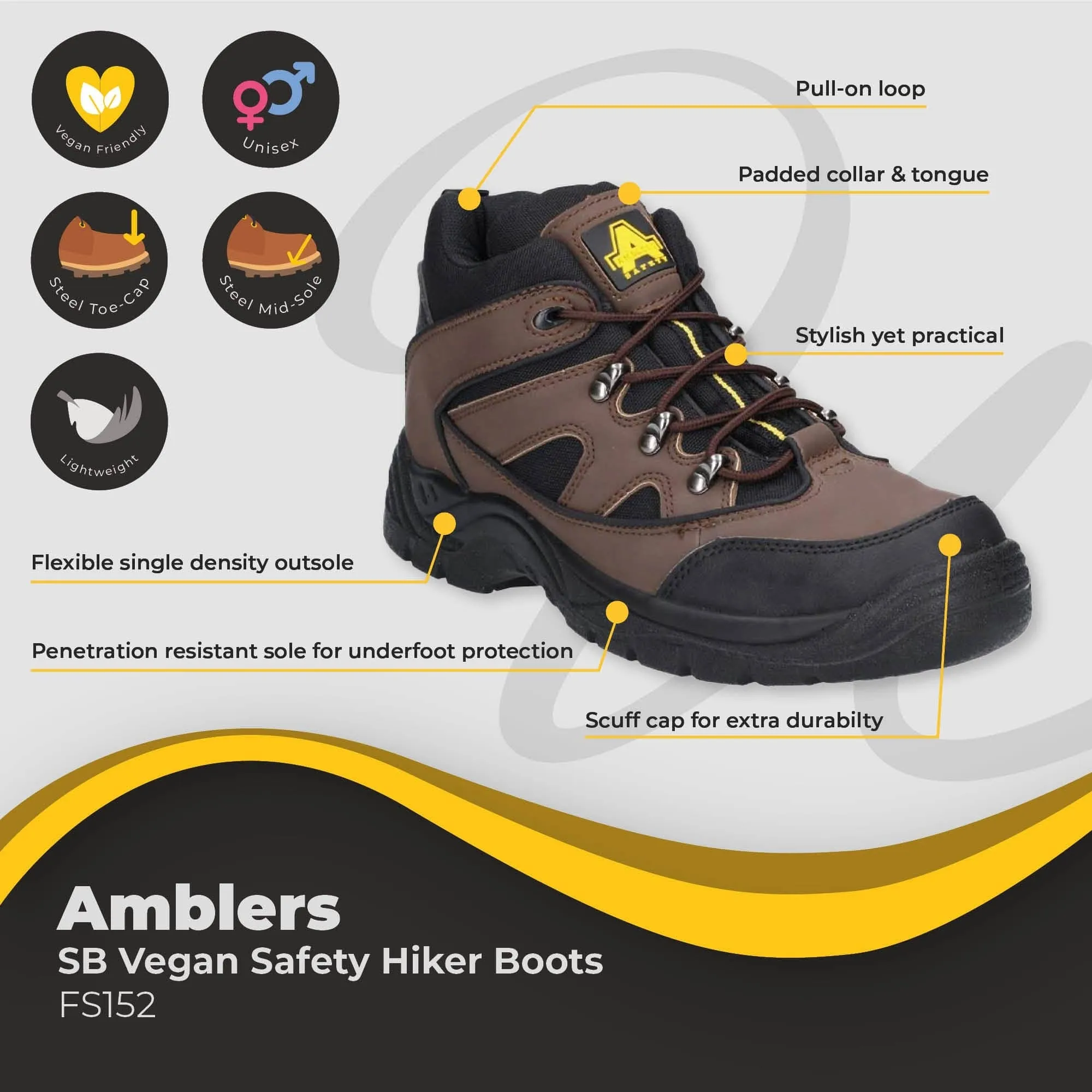 Amblers Vegan Safety Hiker SB FS152