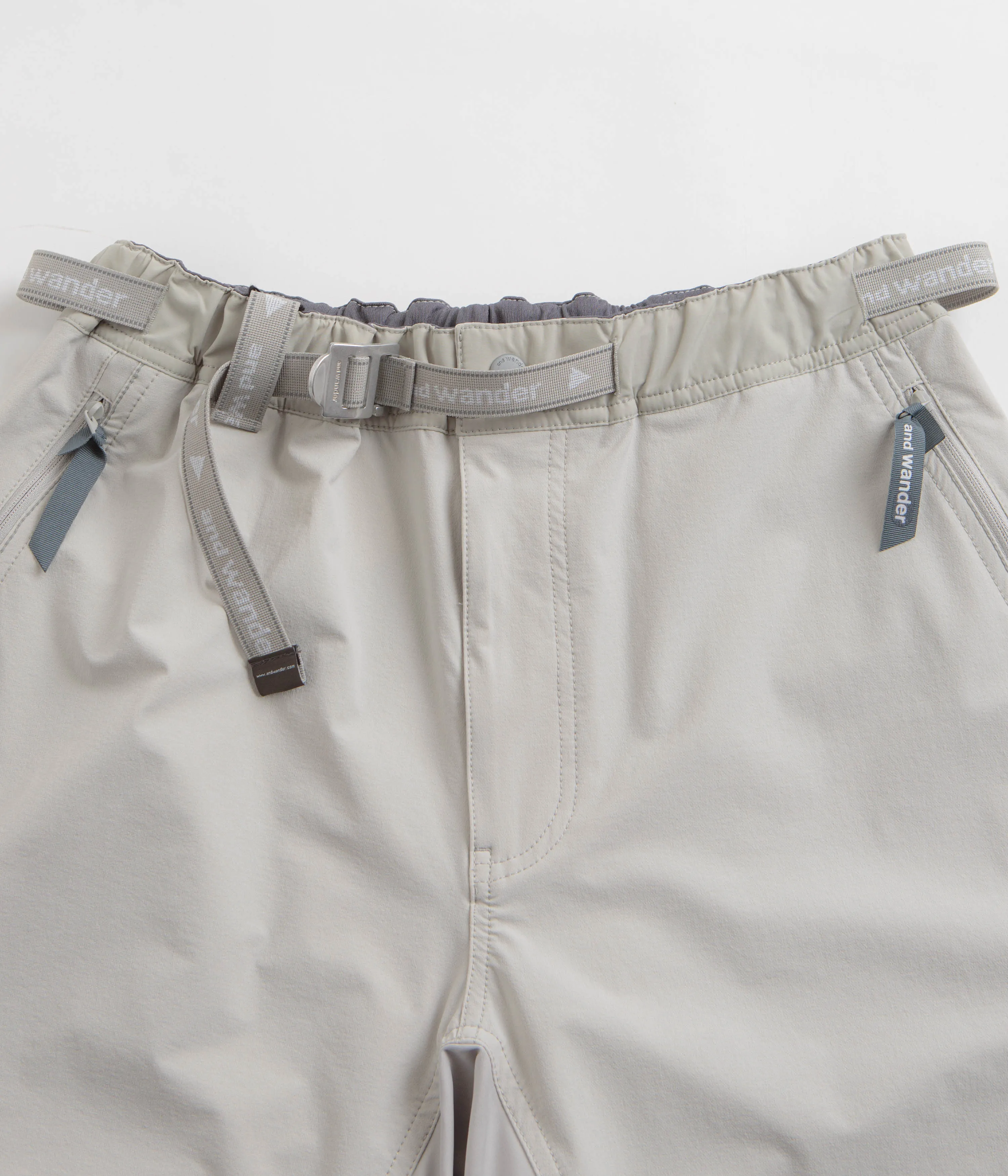 and wander Trek Shorts - Light Grey