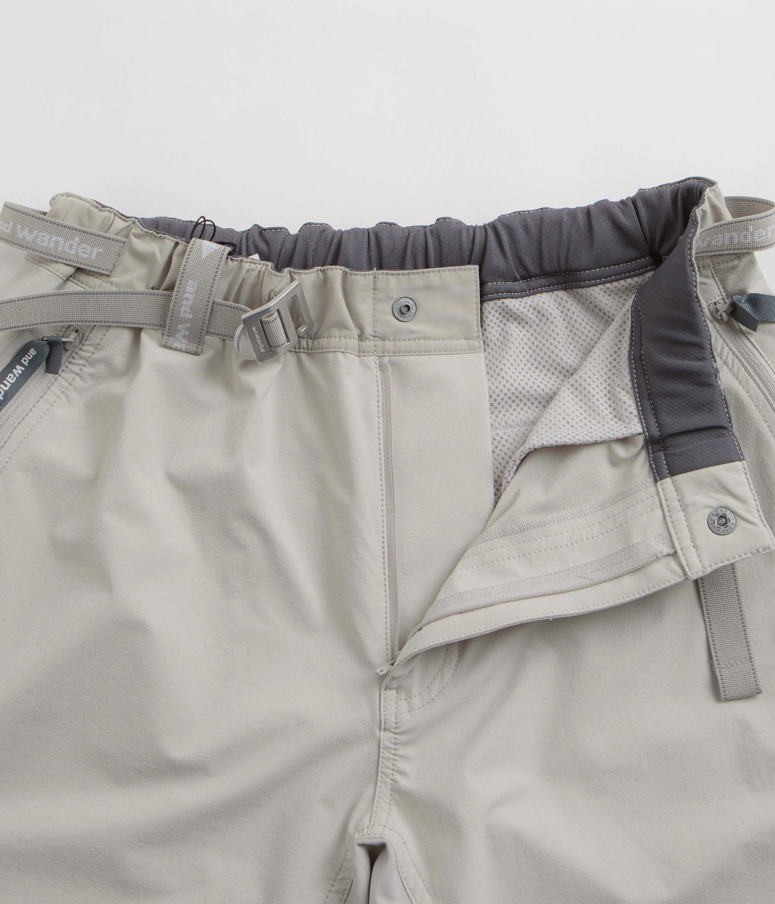 and wander Trek Shorts - Light Grey