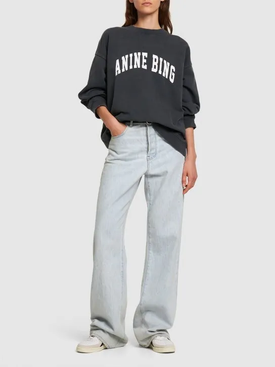 ANINE BING   Tyler cotton logo sweatshirt 