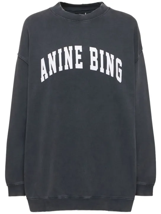 ANINE BING   Tyler cotton logo sweatshirt 