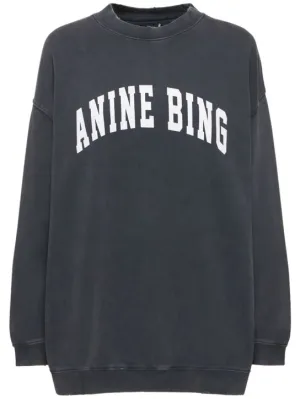 ANINE BING   Tyler cotton logo sweatshirt 