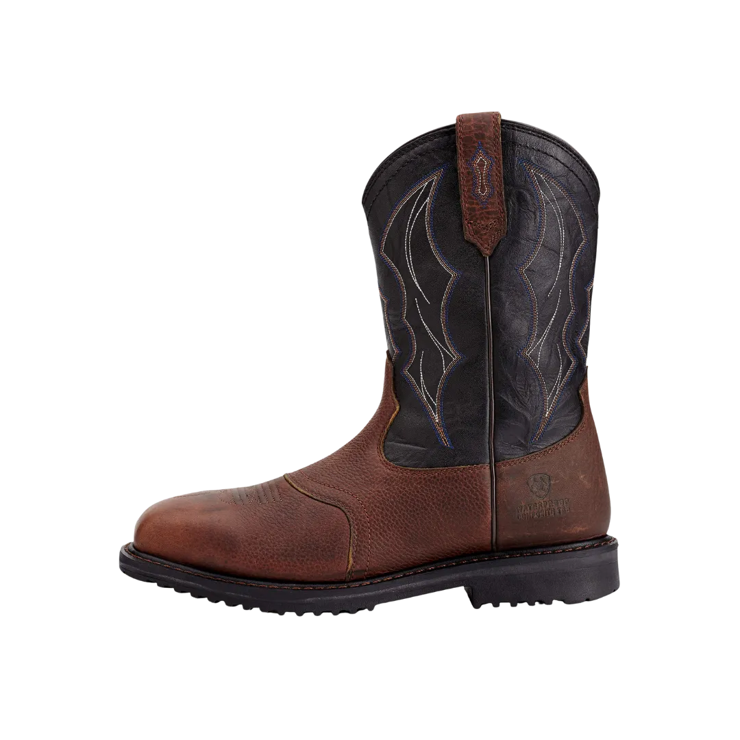 Ariat Men's Wide Waterproof Composite Toe Work  Brown Boots