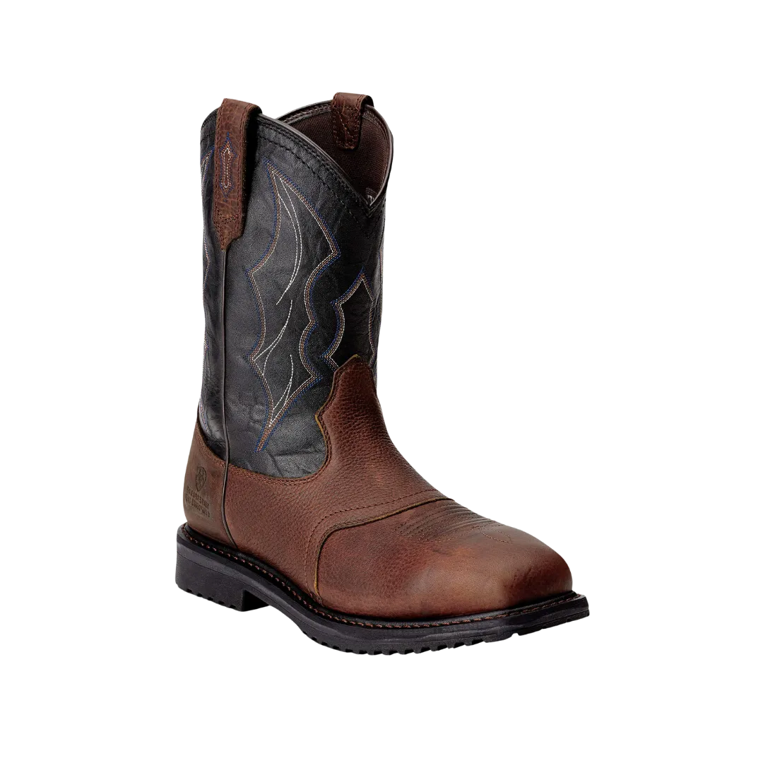 Ariat Men's Wide Waterproof Composite Toe Work  Brown Boots