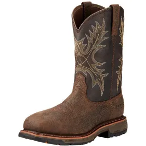 Ariat Men's WorkHog 11" Comp Toe WP Western Work Boot - Bruin Brown - 10017420