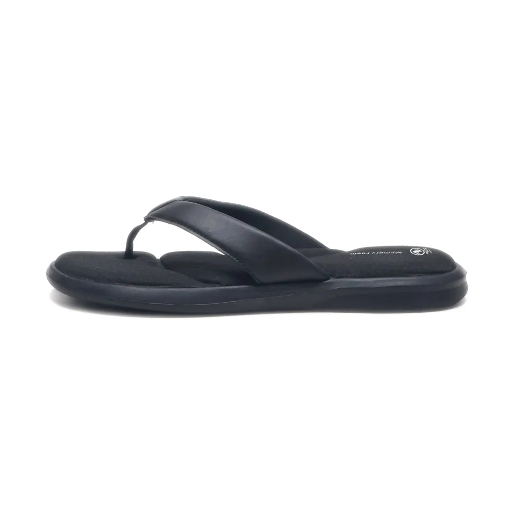 Athletic Works Flip Flops Leather Black Colour For Women