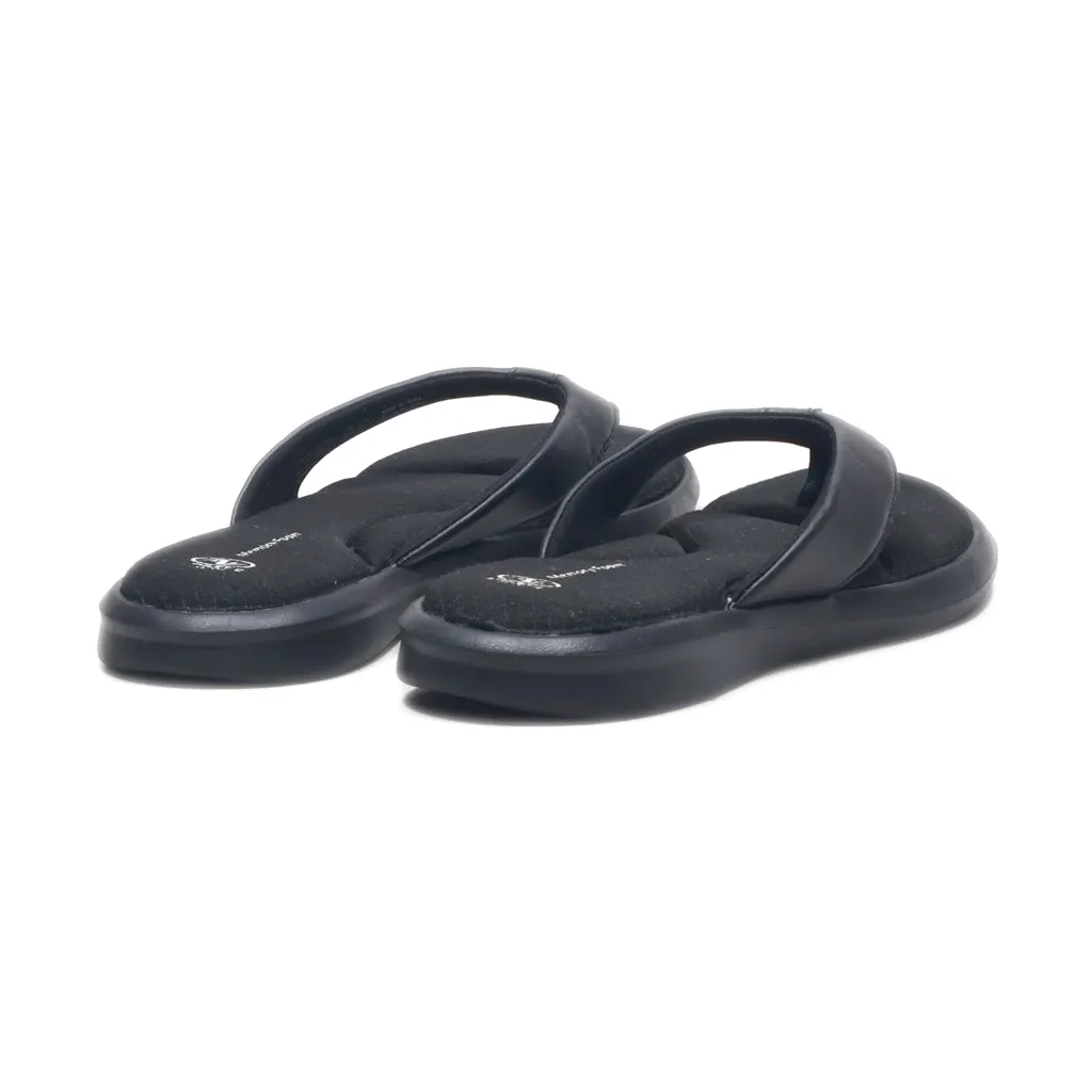 Athletic Works Flip Flops Leather Black Colour For Women