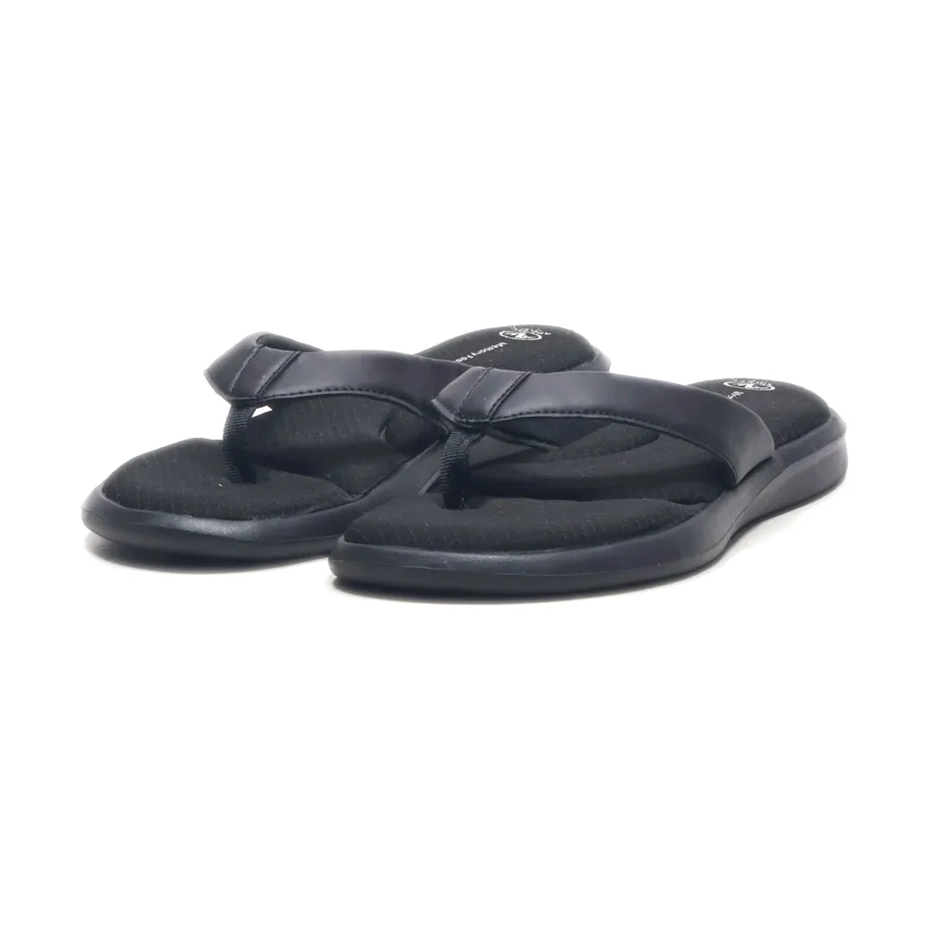 Athletic Works Flip Flops Leather Black Colour For Women