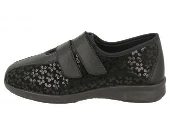 Azalea Black Wide Fit Shoe - DB Shoes