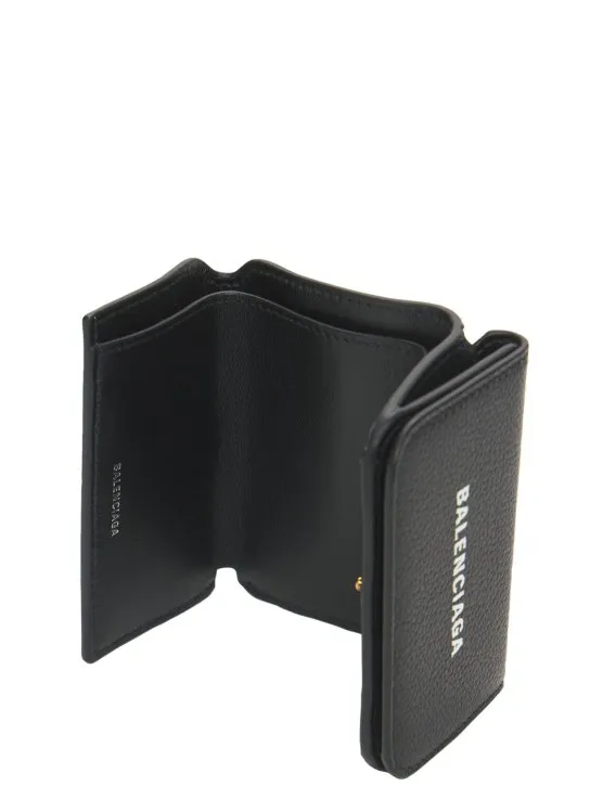 Balenciaga   Logo leather card holder 