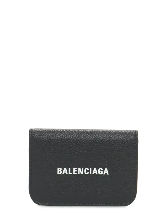 Balenciaga   Logo leather card holder 