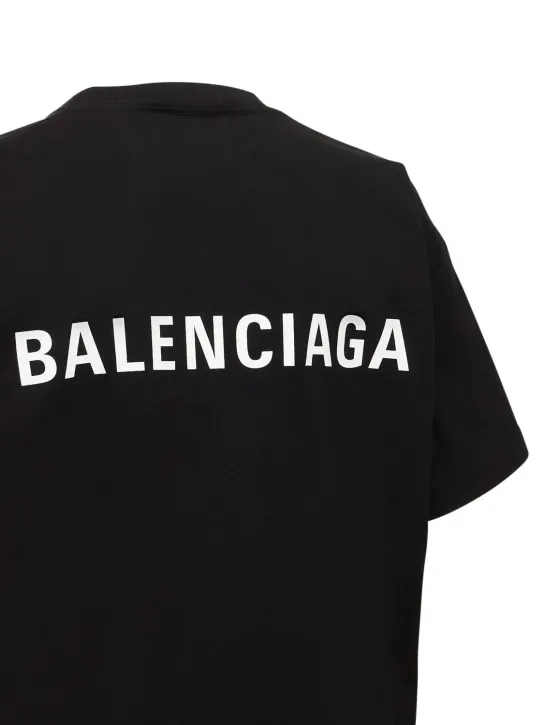 Balenciaga   LOGO PRINTED MEDIUM FIT JERSEY T-SHIRT 