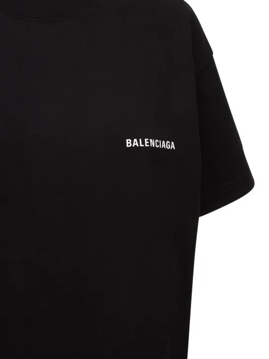 Balenciaga   LOGO PRINTED MEDIUM FIT JERSEY T-SHIRT 