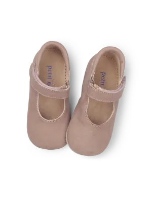 Ballerina Shoe with Velcro - Old rose