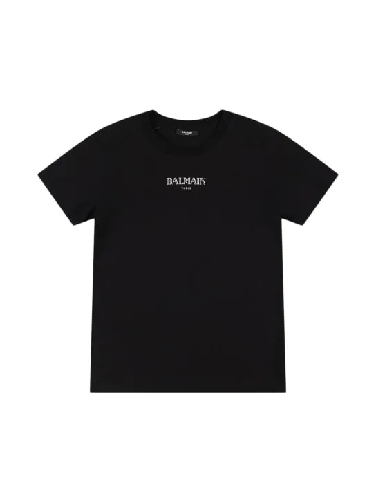 Balmain   Cotton jersey t-shirt w/ logo 