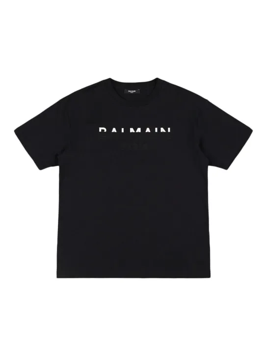 Balmain   Cotton jersey t-shirt w/ logo 