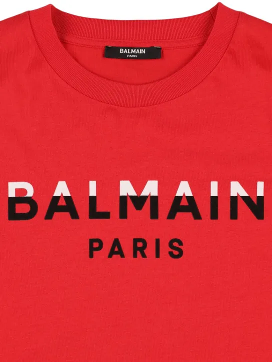 Balmain   Cotton jersey t-shirt w/ logo 