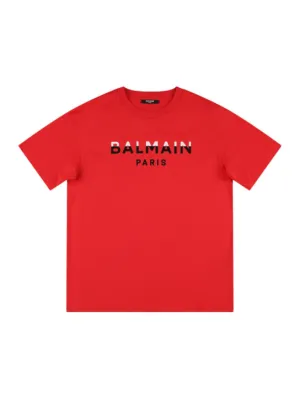 Balmain   Cotton jersey t-shirt w/ logo 