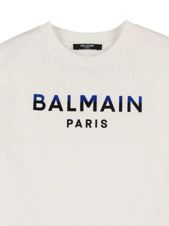 Balmain   Cotton jersey t-shirt w/ logo 