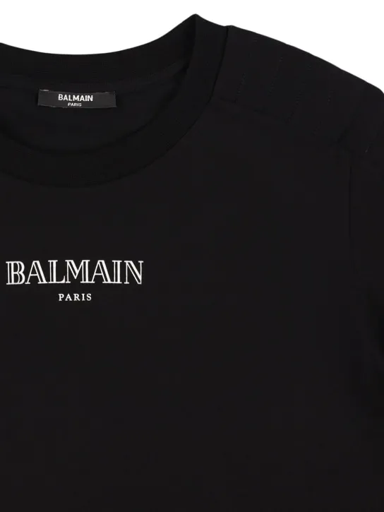 Balmain   Cotton jersey t-shirt w/ logo 