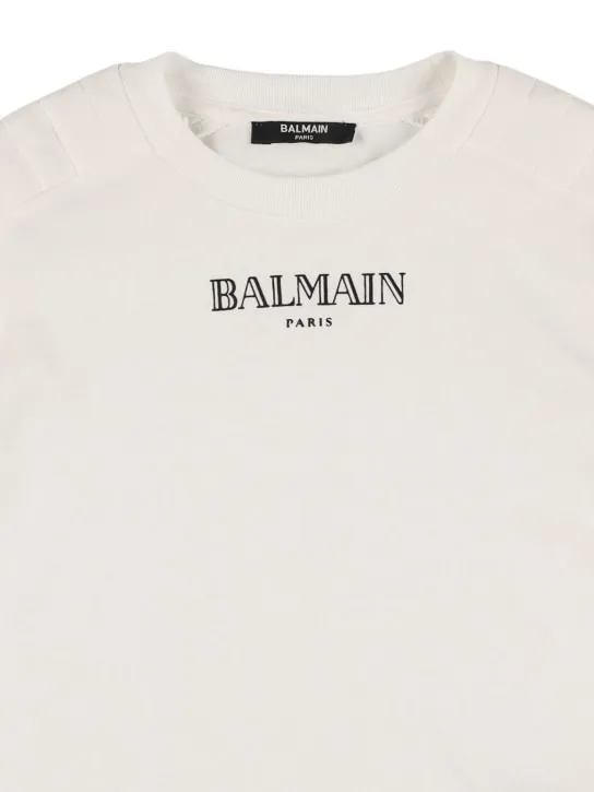 Balmain   Cotton jersey t-shirt w/ logo 