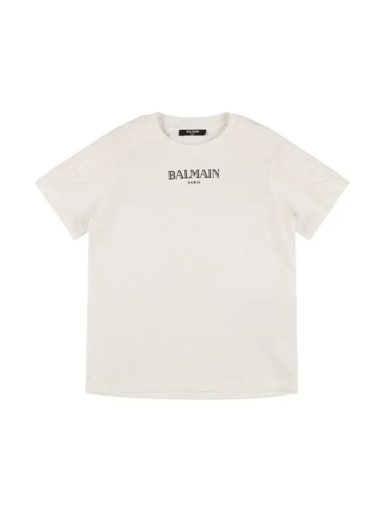 Balmain   Cotton jersey t-shirt w/ logo 