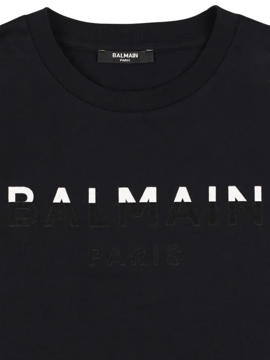 Balmain   Cotton jersey t-shirt w/ logo 