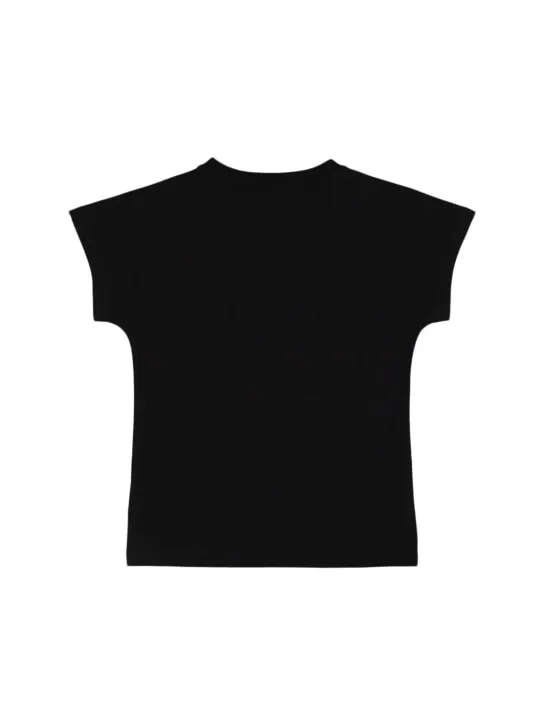 Balmain   Logo printed cotton jersey t-shirt 