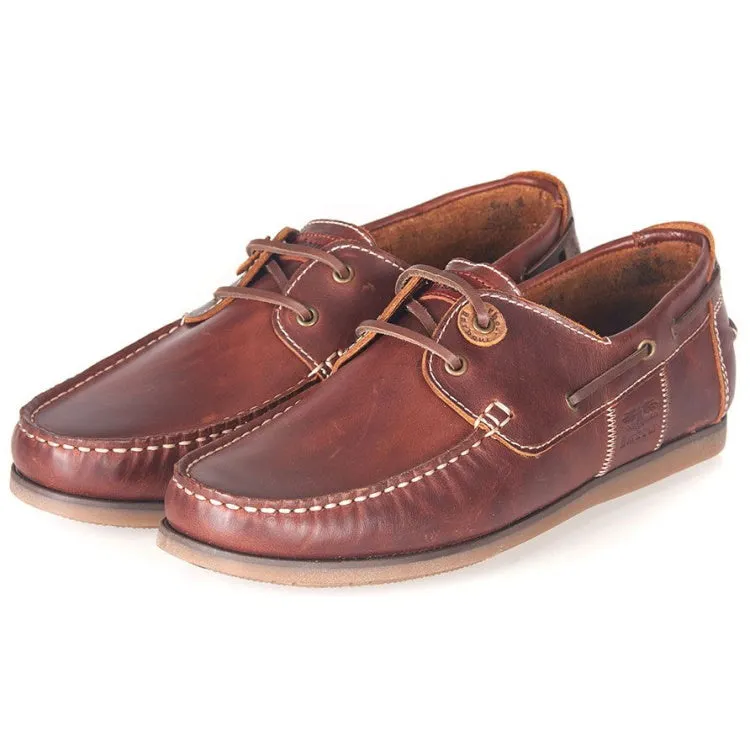 Barbour Capstan Boat Shoes - Mahogany Leather