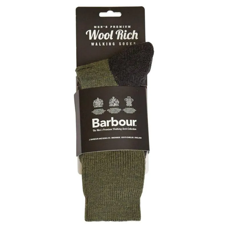 Barbour Cragg Mens Boot Socks - Olive Mix