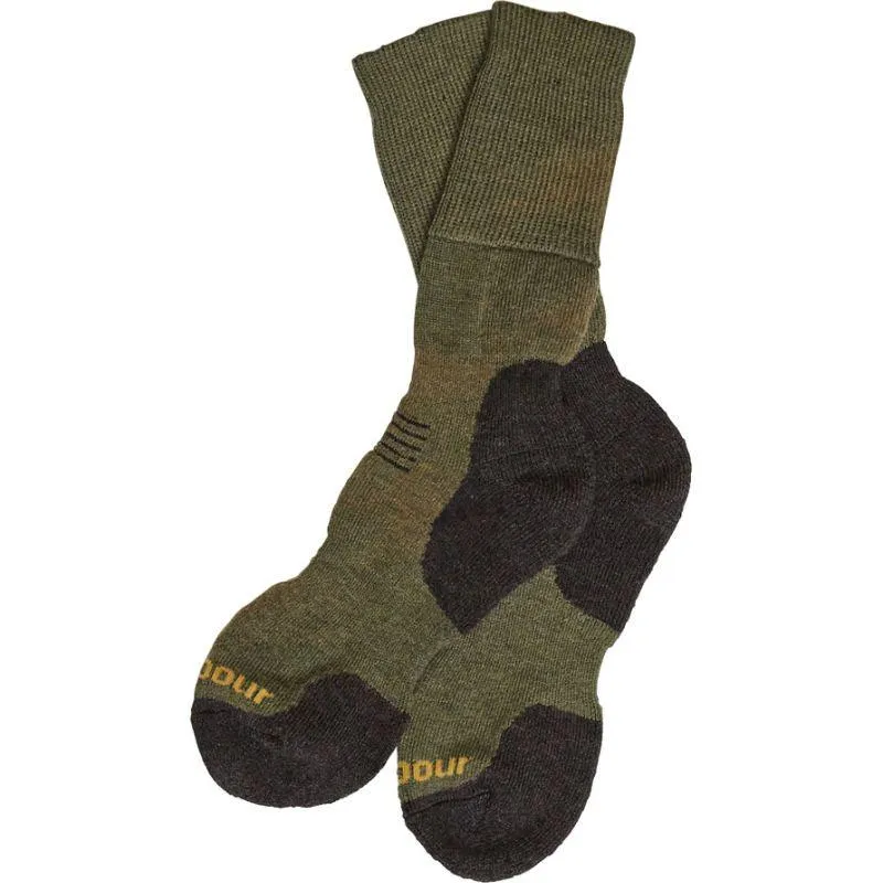 Barbour Cragg Mens Boot Socks - Olive Mix